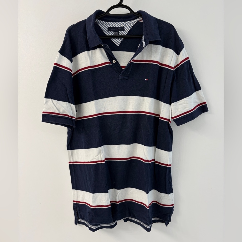 Tommy Hilfiger Stripe Polo Tee Shirt - XL